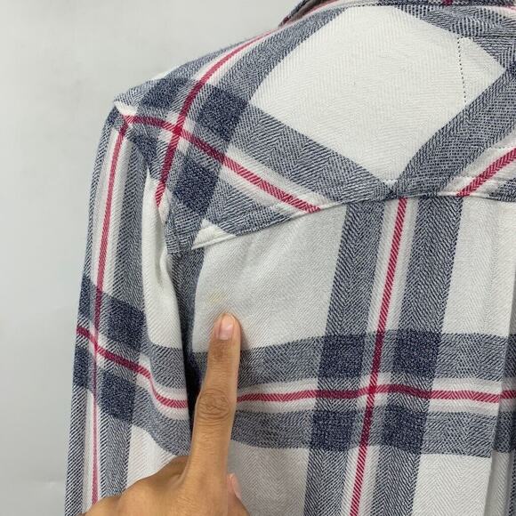Rails Shirt Womens Extra Small Multi Hunter Plaid Button Up Long Sleeve Pockets - Picture 6 of 12